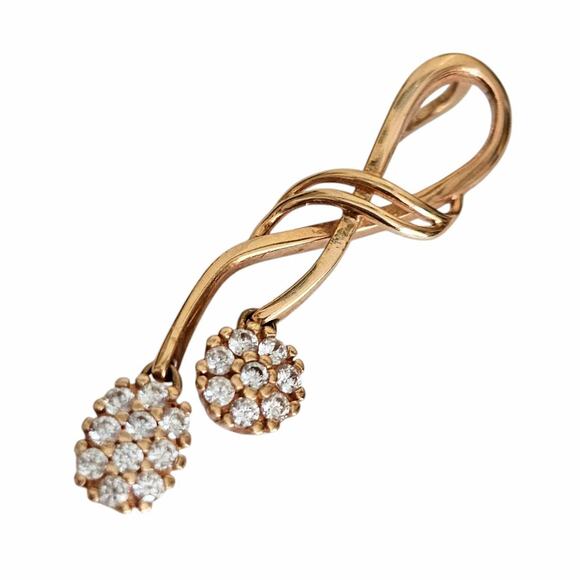 Other Jewelry - 14k gold floral pendant 18